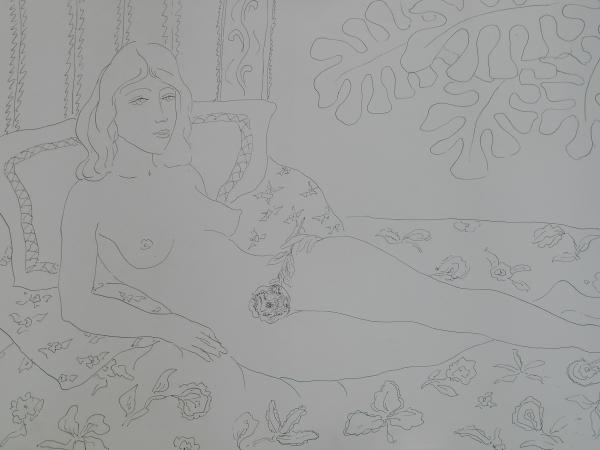 Reclining nude with Rose